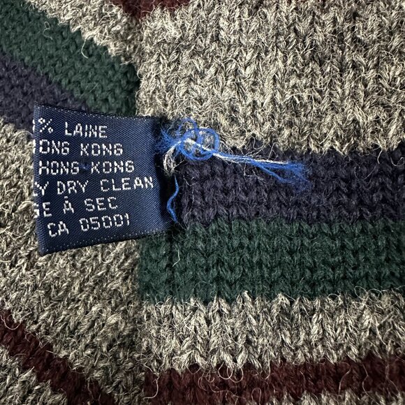 Vintage Polo Ralph Lauren Striped Wool Heavy Scarf - Picture 3 of 6
